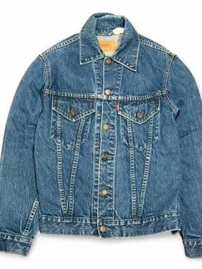 Vintage 90s Levi's Type 3 Indigo Denim Jacket Made in Hong Kong